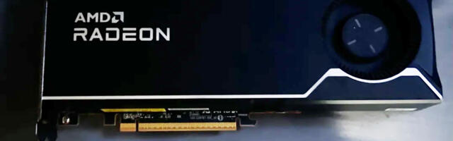 AMD prototype Radeon AI Pro R9700 found by 'a friend,' posted to Reddit — a real-life reference design model of AMD's artistic render