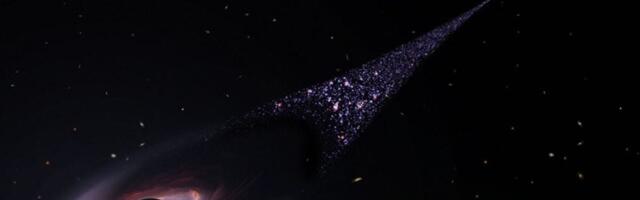 Runaway Black Hole Escapes Its Galaxy—and It’s Leaving Baby Stars in Its Wake