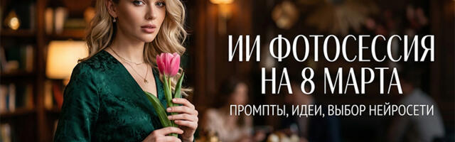 ИИ фотосессия на 8 марта: Промпты, идеи, выбор нейросети для генерации реалистичных фото