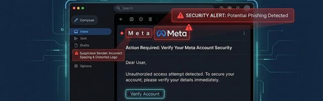 Фишинг под видом Meta: SPF pass, DKIM pass, входящие Gmail