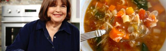 I made Ina Garten's minestrone soup, and it's the best cure for a cold or the winter blues