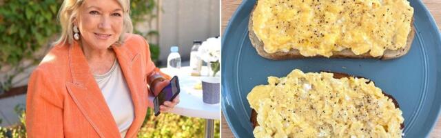 I tried Martha Stewart's hack for making 'the best scrambled eggs in the whole world,' and they were deliciously creamy