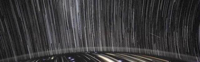 Cool space video shows star trails stretching over city lights
