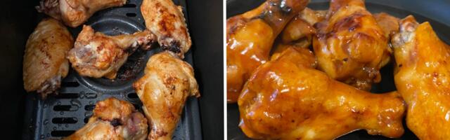 I made 3-ingredient Buffalo wings in my air fryer, and I'm never using an oven again