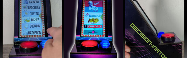 The Decisioninator ‘saved my marriage’ says software engineer — Raspberry Pi-powered device automates restaurant, chore, date night, and movie night choices