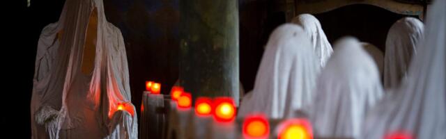 A 14th-century church that has been abandoned for 50 years is now filled with 'ghosts.' Look inside.