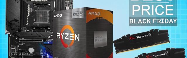 This AMD Black Friday Newegg bundle includes Ryzen 7 5700X3D, MSI B550 Plus motherboard, and 32GB of RAM for only $299