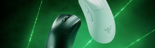 Razer's DeathAdder V4 Pro gaming mouse features an optical scrolling wheel