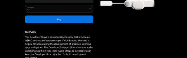 Apple Now Selling $300 Developer Strap for Vision Pro