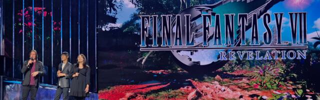 Final Fantasy 7 Revelation let's you jump out of an airship Fortnite style