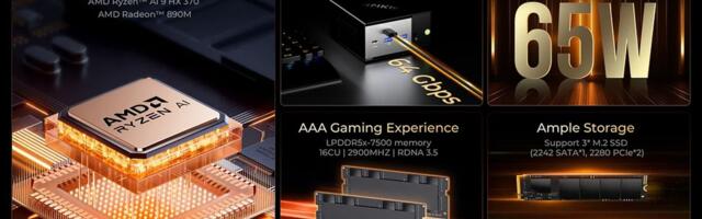 GMK shows off Ryzen AI 9 HX 370 powered EVO-X1 mini PC with OCuLink port for GPU — hints at future Ryzen AI Max+ 395 version