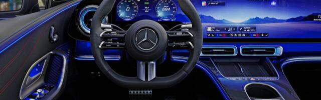 The new electric Mercedes C-Class puts its giant screen front and center