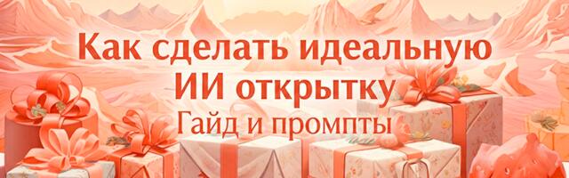 Как сделать идеальную ИИ открытку: Промпты и гайд для генерации поздравлений с текстом в нейросети