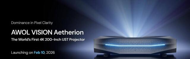 AWOL Vision opens orders for its Aetherion series: Save up to $5,497 on the world’s sharpest 4K triple laser UST projectors