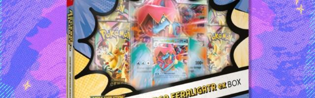 The Pokémon TCG Mega Evolution Ascended Heroes Mega Feraligatr ex Box is now over $10 off at Amazon