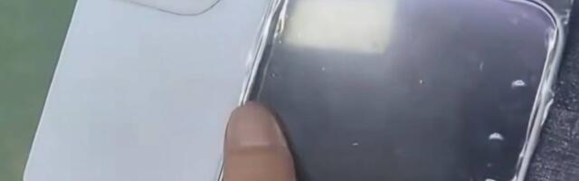 Photo of the iPhone Fold (in white/silver) shared by Ice Universe