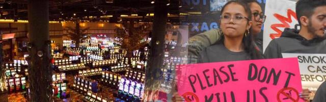 Rhode Island casino workers stage protest in push to ban indoor smoking