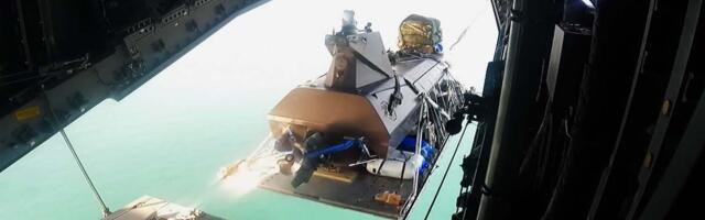The UK Navy is hurling drone boats out of planes at 1,300 feet to solve one of their major drawbacks