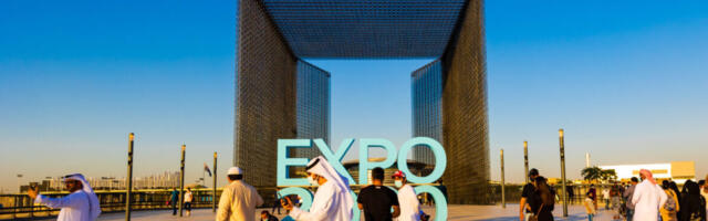 The National Flag of Kazakhstan Flies Over Expo 2020 Dubai as Prime Minister Visits Pavilion