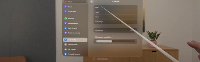 Apple Highlights Vision Pro's Accessibility Features with Head, Wrist, and Index Finger Controls