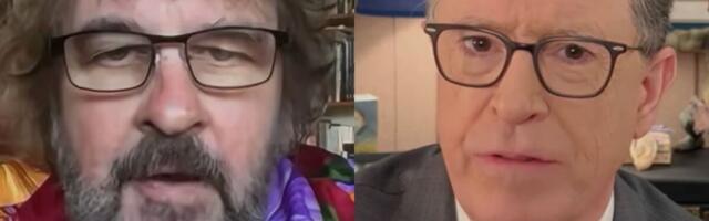 Stephen Colbert announces hes co-writing a new LOTR movie on a video call with Peter Jackson