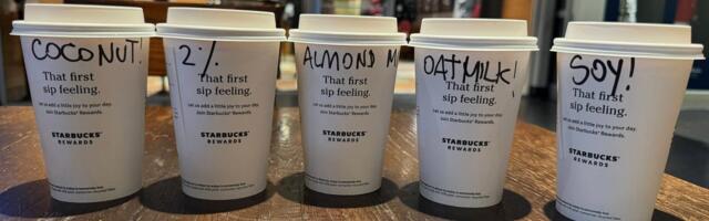 I tried my regular Starbucks latte with 5 different kinds of milk. There's only one I won't be ordering again.