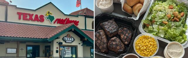 We tried Texas Roadhouse's $55 'family pack' deal. It was a wildly great value for the 4 of us.