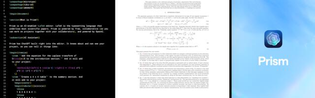 OpenAI releases Prism, a Claude Code-like app for scientific research