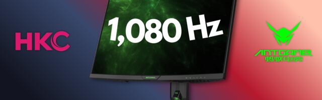'World's first' 1,080 Hertz gaming monitor with dual-mode support announced — HKC's super speedy panel hits peak speeds at 720p, steps down to 540Hz at 1440p, will reportedly feature DP 2.1 UHBR20