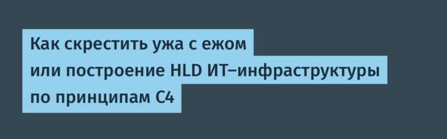 Как скрестить ужа с ежом или построение HLD ИТ-инфраструктуры по принципам C4