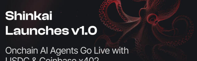 Shinkai Launches v1.0: Onchain AI Agents Go Live with USDC & Coinbase x402