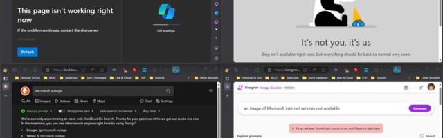 Microsoft suffering from outage — Bing, Copilot, and DuckDuckGo inaccessible for several hours