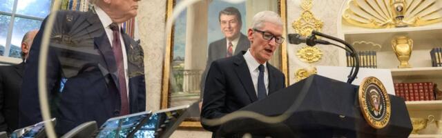 ‘I’m not political’: Tim Cook says his 24-karat gift to Trump wasn’t a political statement, but that Apple is a ‘proud American company’