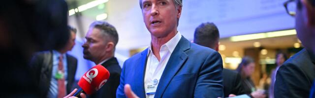 Gavin Newsom spent his Davos speech slamming Trump, saying it's 'the rule of Don' in the US