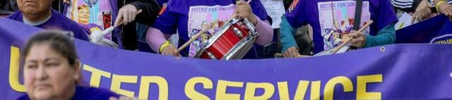 ‘We’re in this fight together’: Silicon Valley tech janitors rally for better working conditions