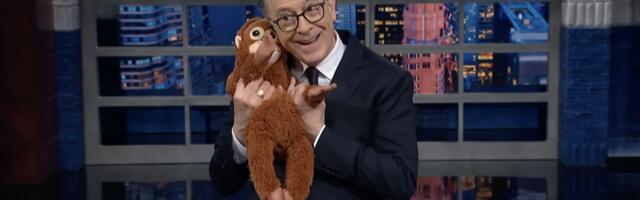 Stephen Colbert bought Punch the monkeys IKEA orangutan
