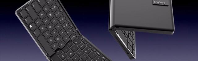 Ryzen mini PC gets wedged into a folding keyboard form factor — battery included, all you need is a display