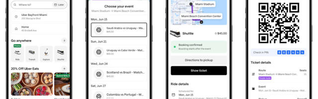Uber will offer shuttle rides from select FIFA World Cup stadiums in the US