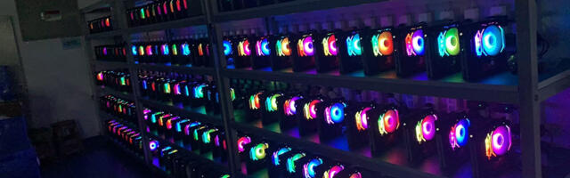 Chinese PC vendor shows rare picture of dozens of AMD Ryzen AI Max+ 395 mini workstations undergoing final aging tests and yes they've all got RGB fans spinning