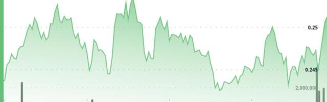 Stellar Climbs 3.5% to $0.25 as Technical Recovery Gains Momentum