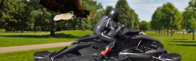 This bizarre Japanese flying bike screeches like an eagle and… hovers?