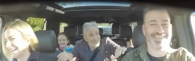 Jon Stewart surprising Jimmy Kimmel's kids on the school run is hilarious