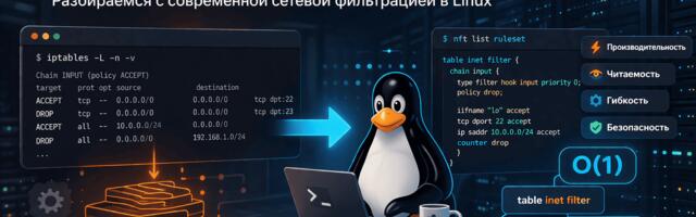 От iptables к nftables: O(n) против O(1) на практике