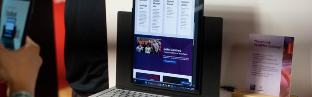 Lenovo shows off a concept laptop with a display that rotates to portrait mode
