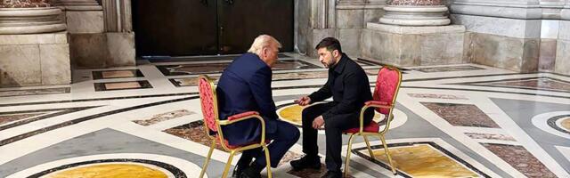Trump and Zelenskyy met ahead of the Pope's funeral — their first encounter since their White House clash