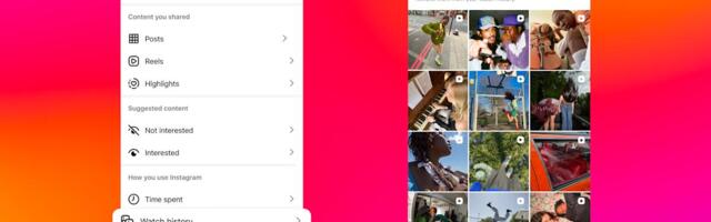 Instagram adds a watch history for Reels Instagram adds a watch history for Reels