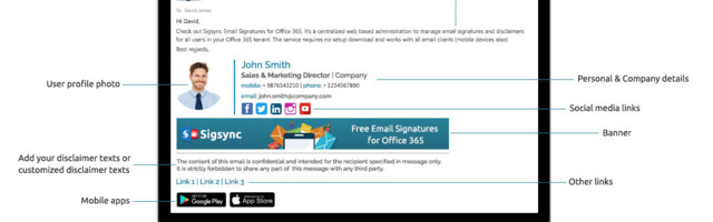 Sigsync Office 365 Email Signature Solution
