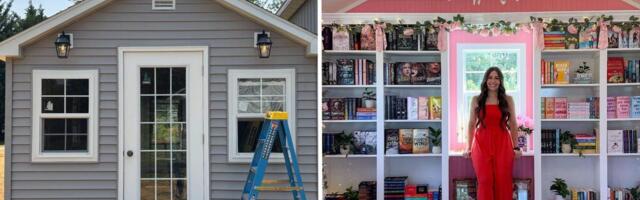 A couple transformed a simple shed into a cozy library. The 'escape from reality' cost more than $18,000.