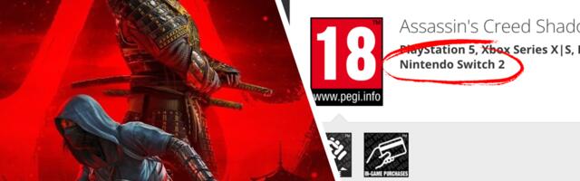 PEGI website leak suggests Assassin's Creed Shadows is coming to Nintendo Switch 2