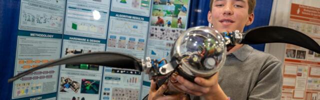 This 16-year-old built an autonomous AI-powered robot turtle that finds microplastics in water